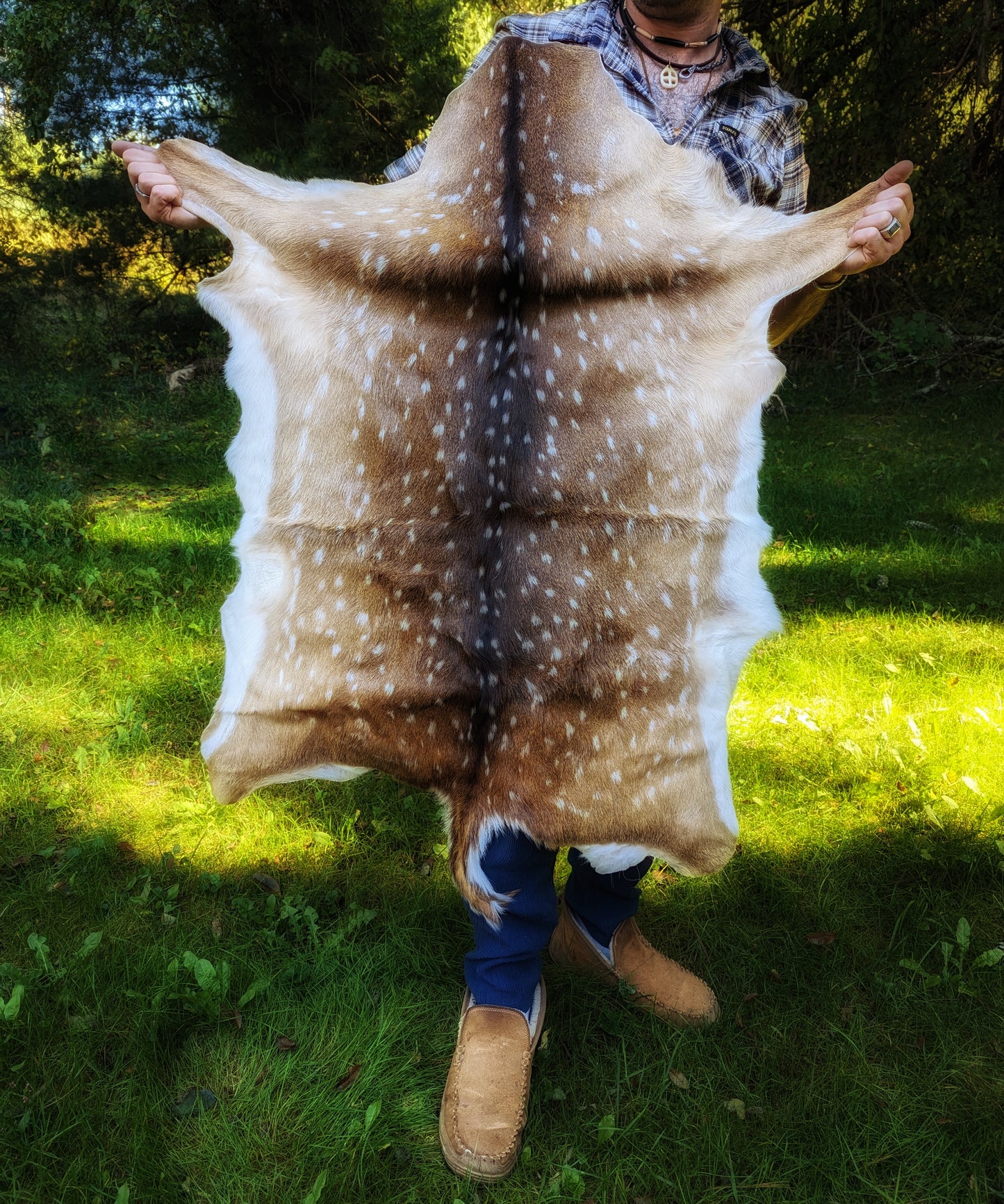 Premium Top Grade XL Genuine Axis Deer Hides | Spotted Deer Hide | Premium Tanned | Axis Deer Pelt