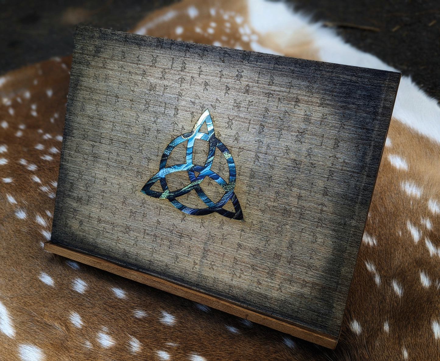 Rune Triskelion Book Stand | Norse Pagan Altar Decor