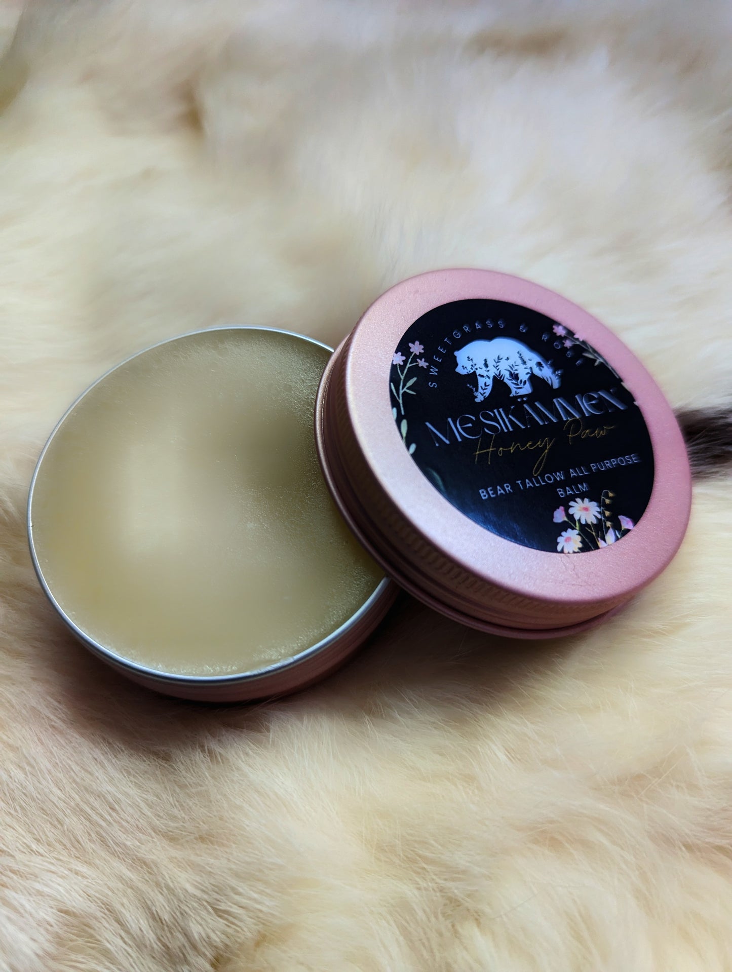 Mesikämmen "Honey Paw" Bear Tallow Salve with Sweetgrass and Rose | Bear Grease Balm