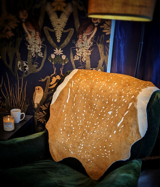 "Fauxn" Fawn Dyed Cowhide Cow Skin