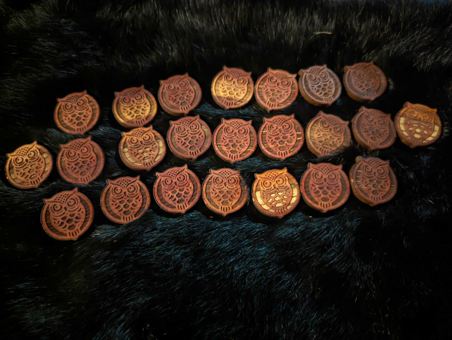 Engraved Owl Runes and Box | Viking Runes | Norse Runes | Unique Runes