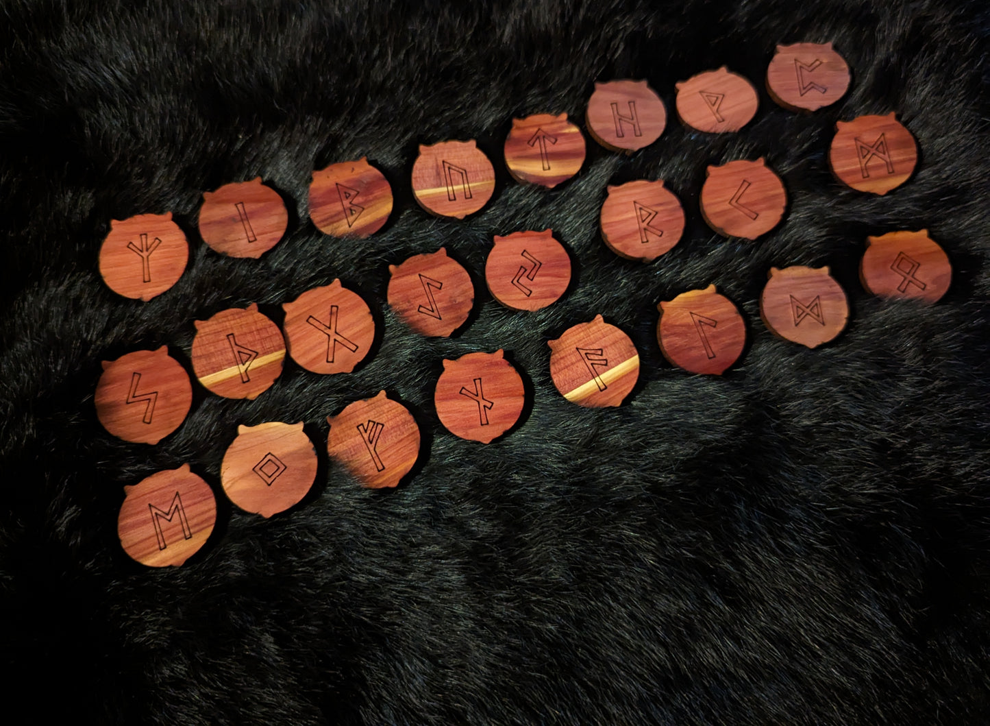 Engraved Owl Runes and Box | Viking Runes | Norse Runes | Unique Runes