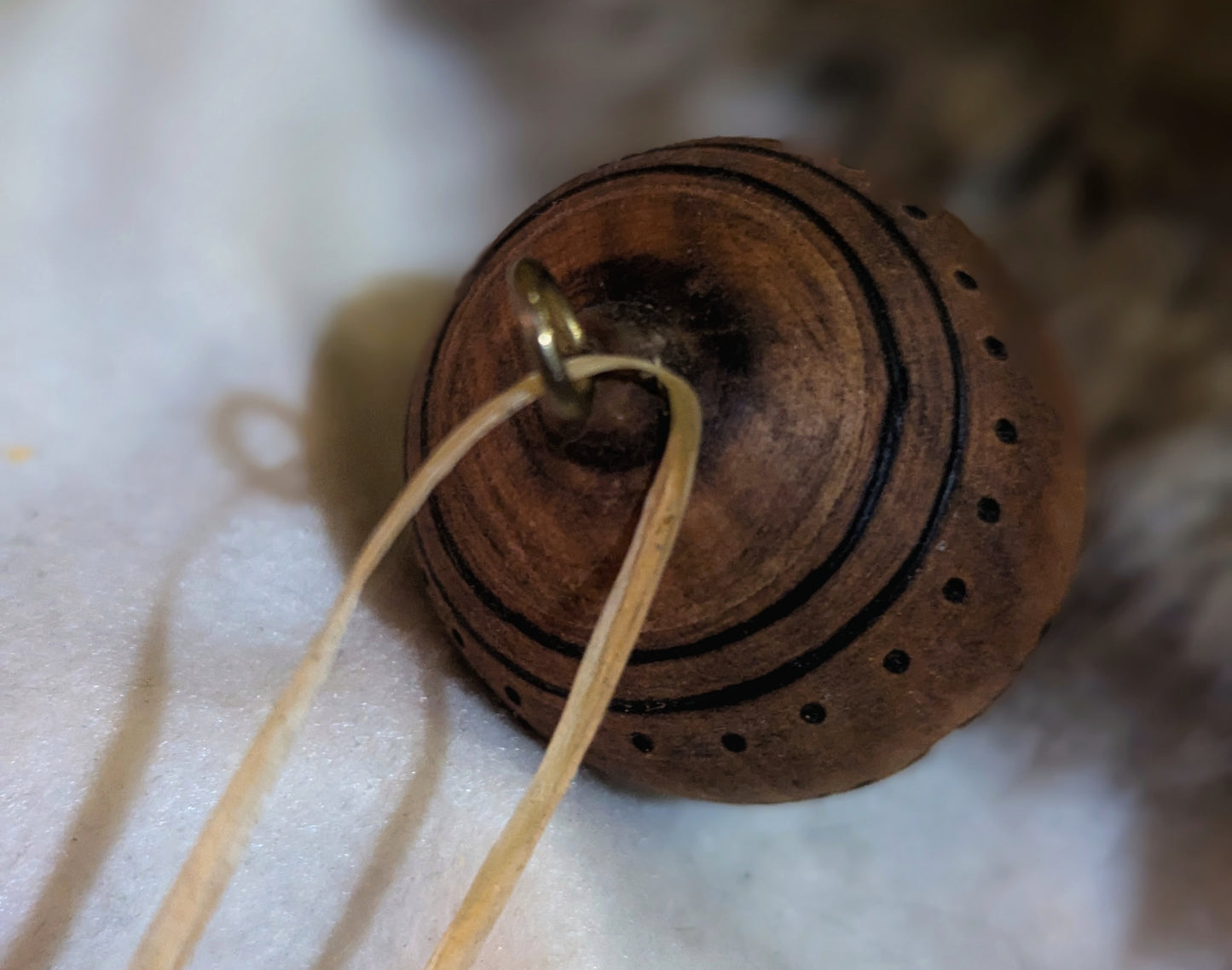 Functional Wood Bell Icelandic Stave Hand Burned Ornament