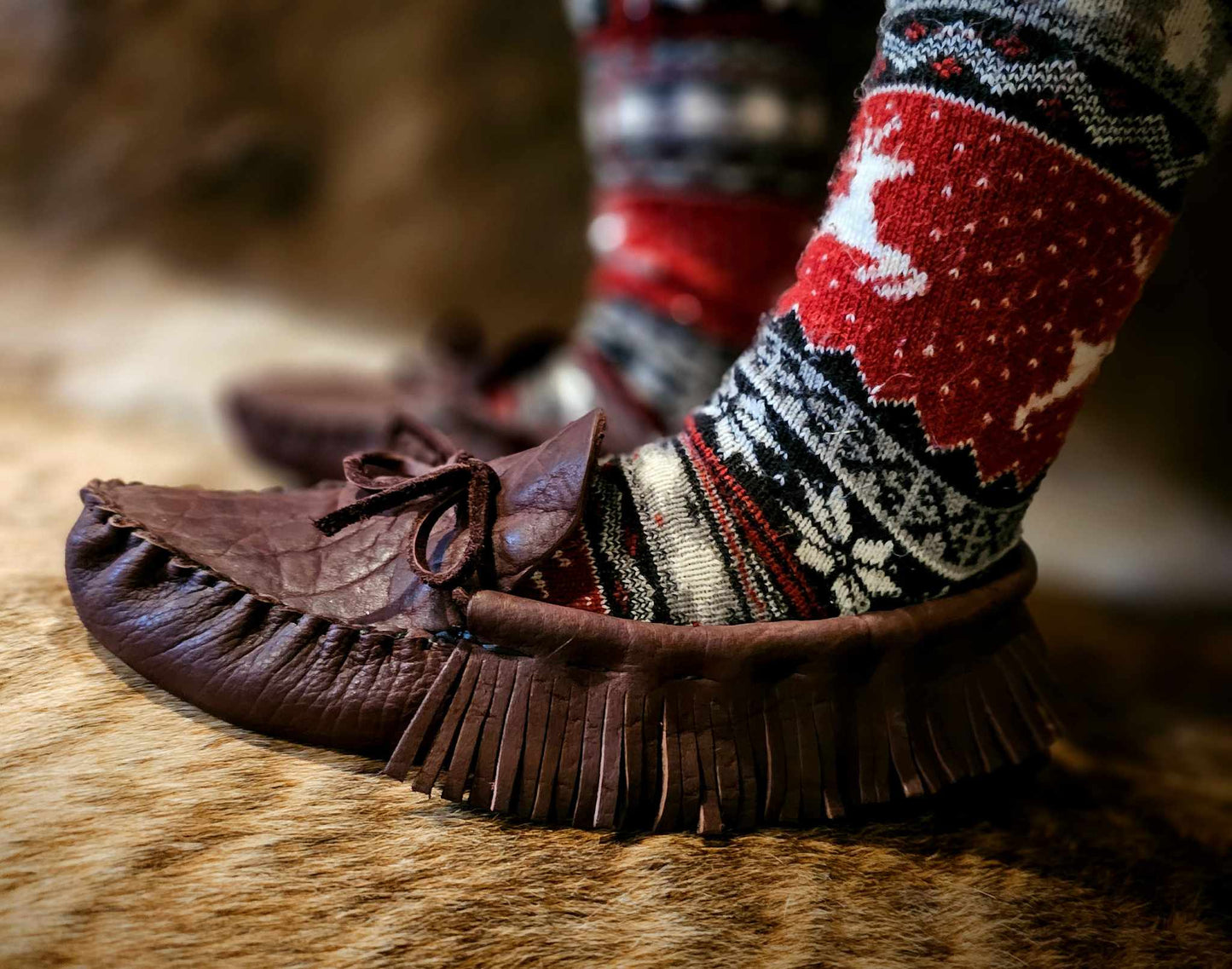Bison Hide Low top Moccasins Size 11-12 Men's US