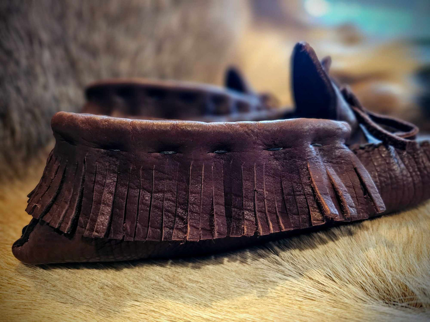 Bison Hide Low top Moccasins Size 11-12 Men's US