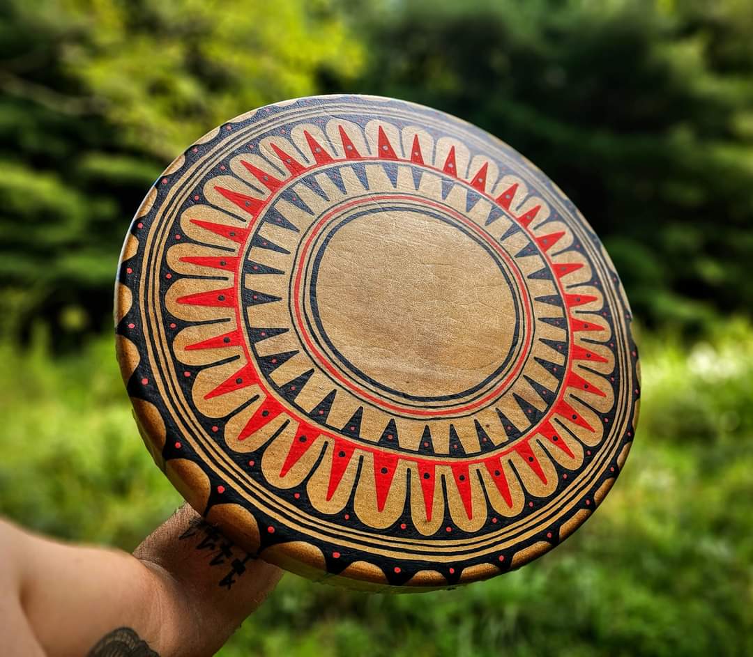 20" Hand Painted Horse Hide Drum