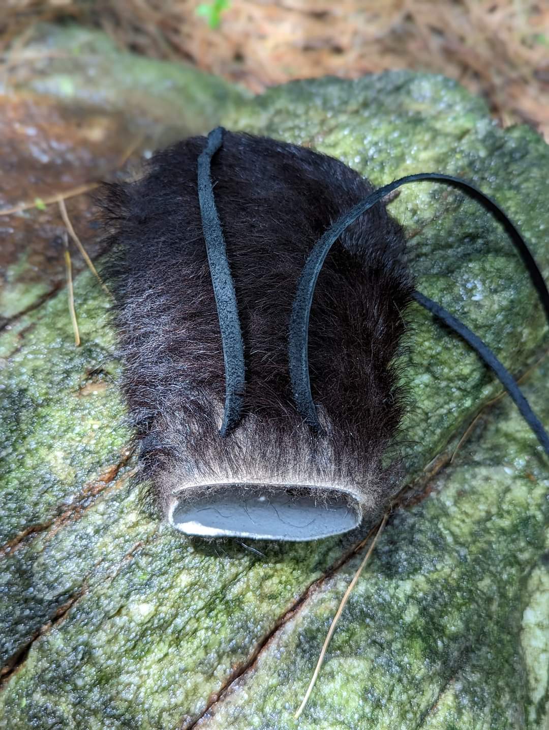 Black Goat Hair-On Medicine or Rune Bag