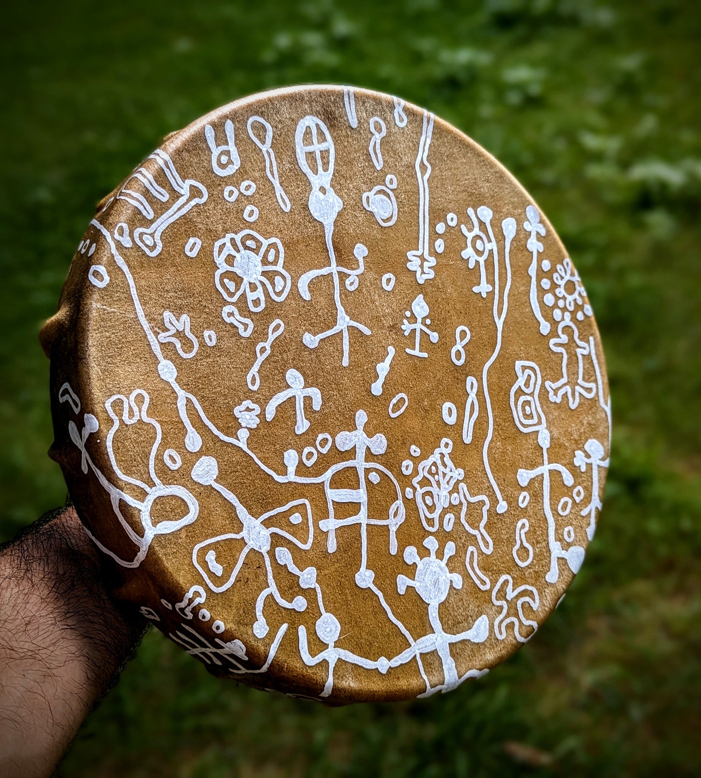 12" Elk Hide Drum on Maple Frame