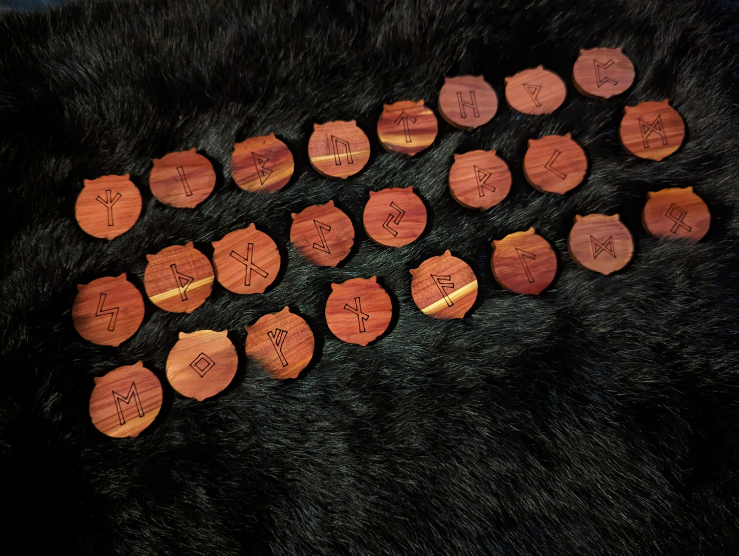 Engraved Owl Runes and Box | Viking Runes | Norse Runes | Unique Runes