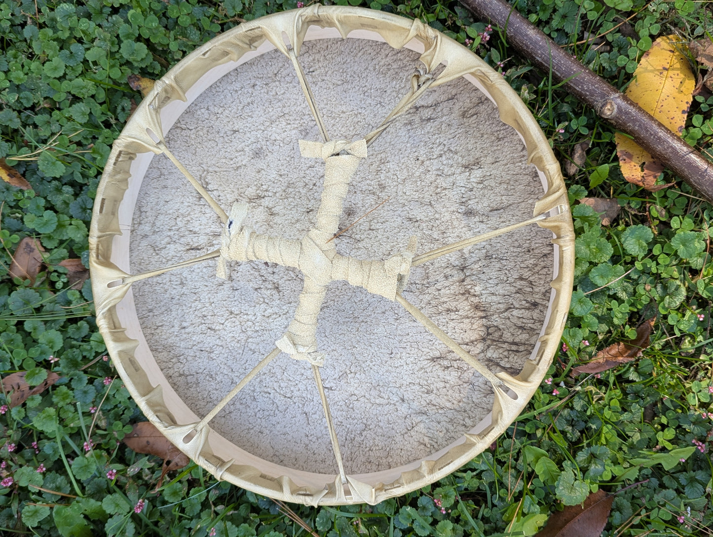 12 Inch Deer Hide Drum With Beater | Hand Painted | Deer Hide Drum