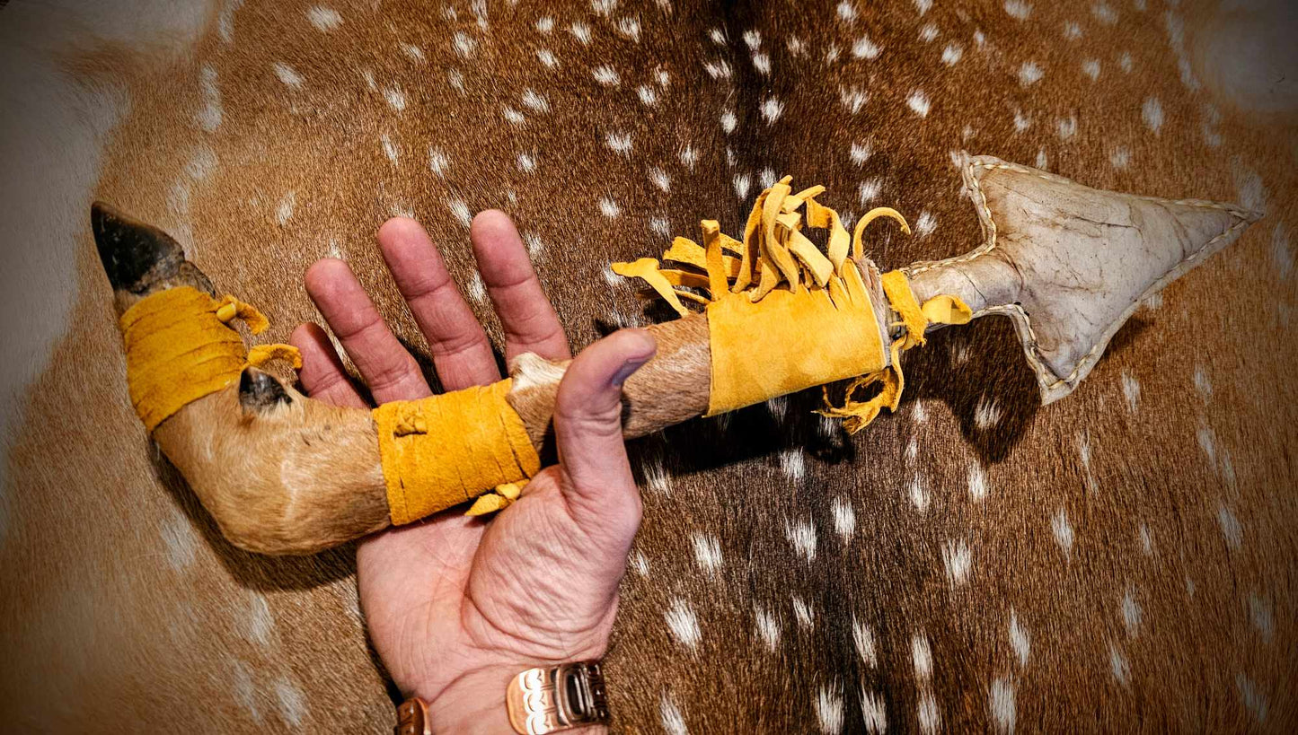 Deer Hoof, Leg, and Bone Arrow Shape Rattle