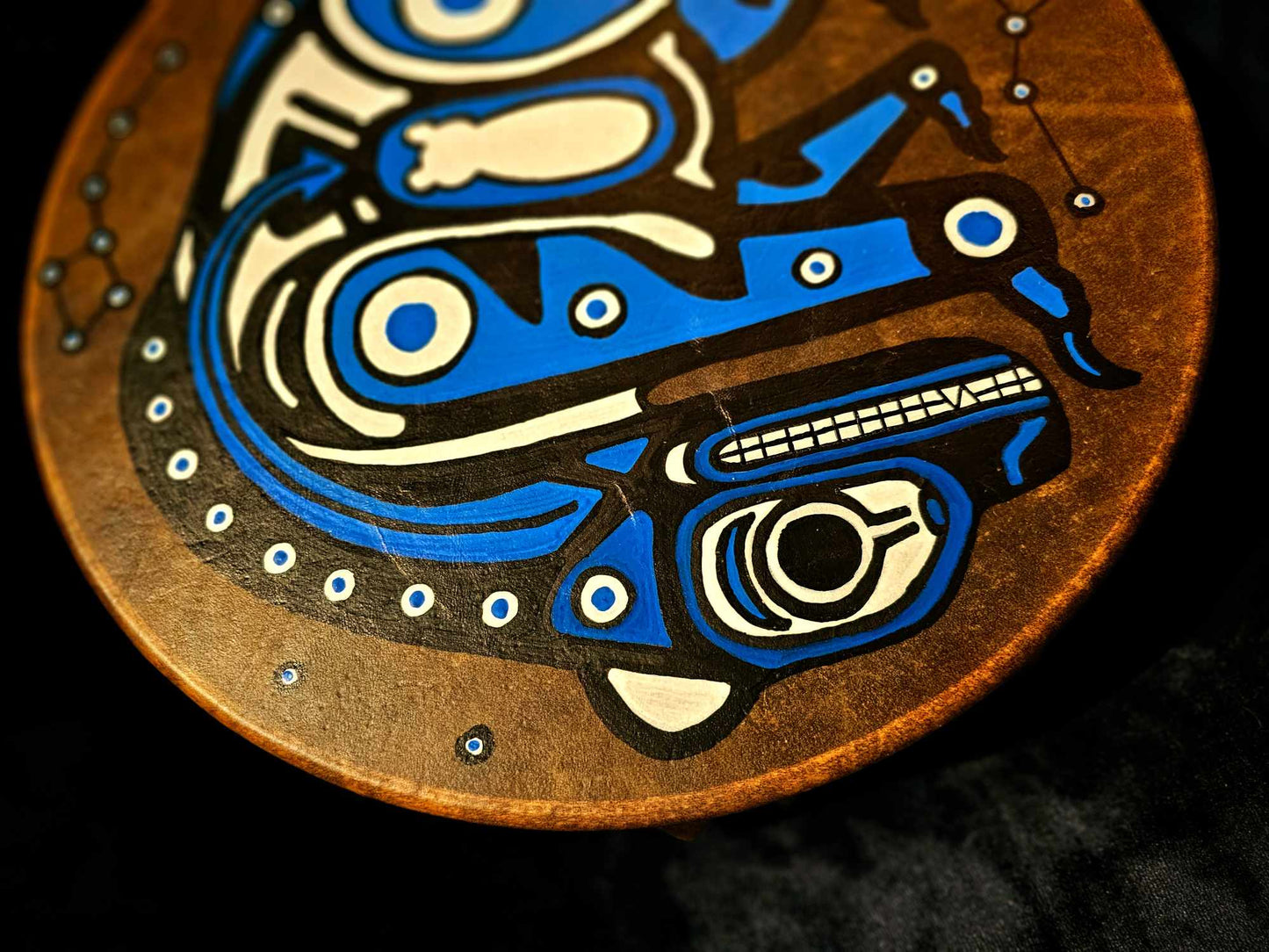 Ursa Major Minor Bear Spirit Drum on Horse Hide 15"