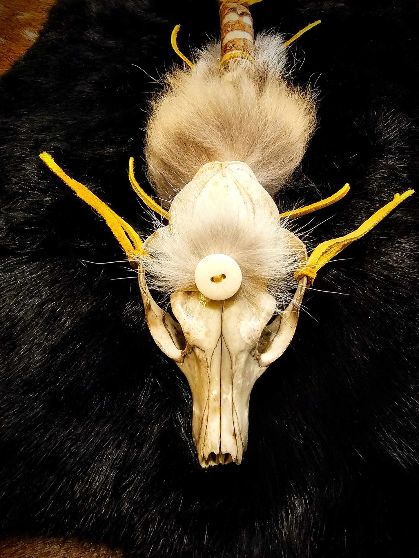 Ritual Fox Skull Meditation Medicine Rattle