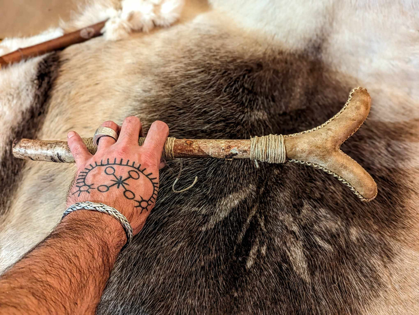 Snake People Medicine Talk Elk Hide Shaman Rattle Forked Tongue