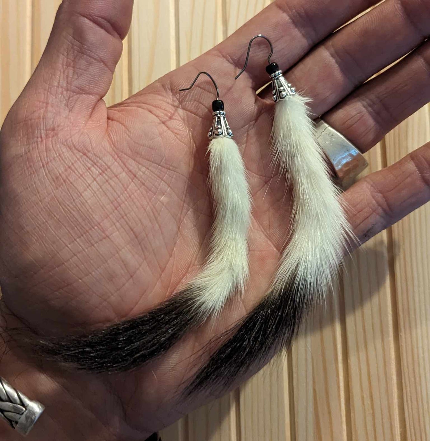 Winter Ermine Tail Earrings