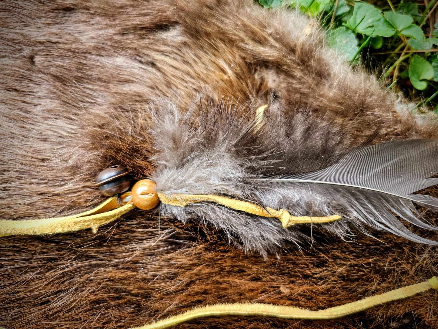 Wild Turkey Feather Deer Leg Bone Smudge Smoke Fan