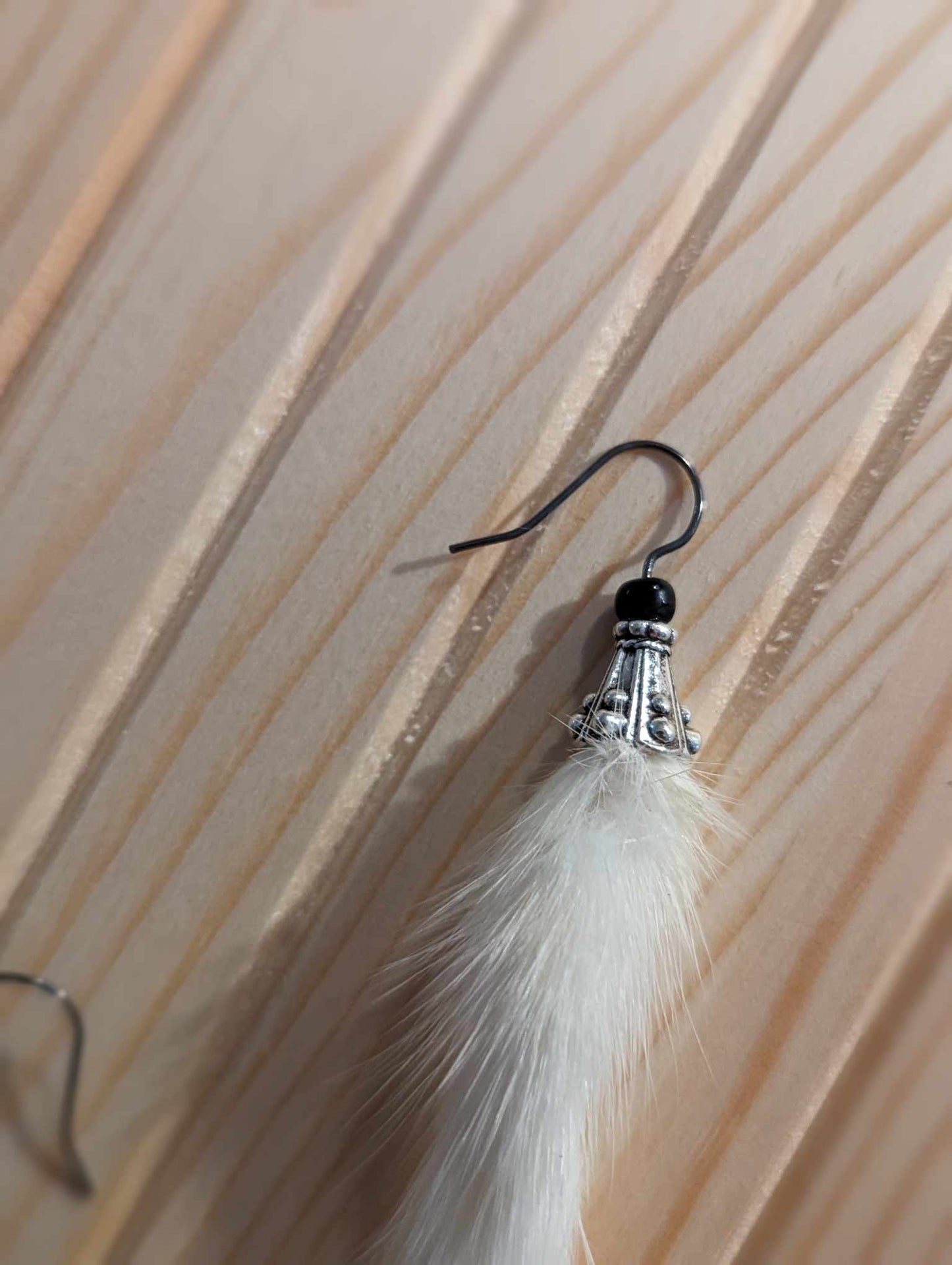 Winter Ermine Tail Earrings