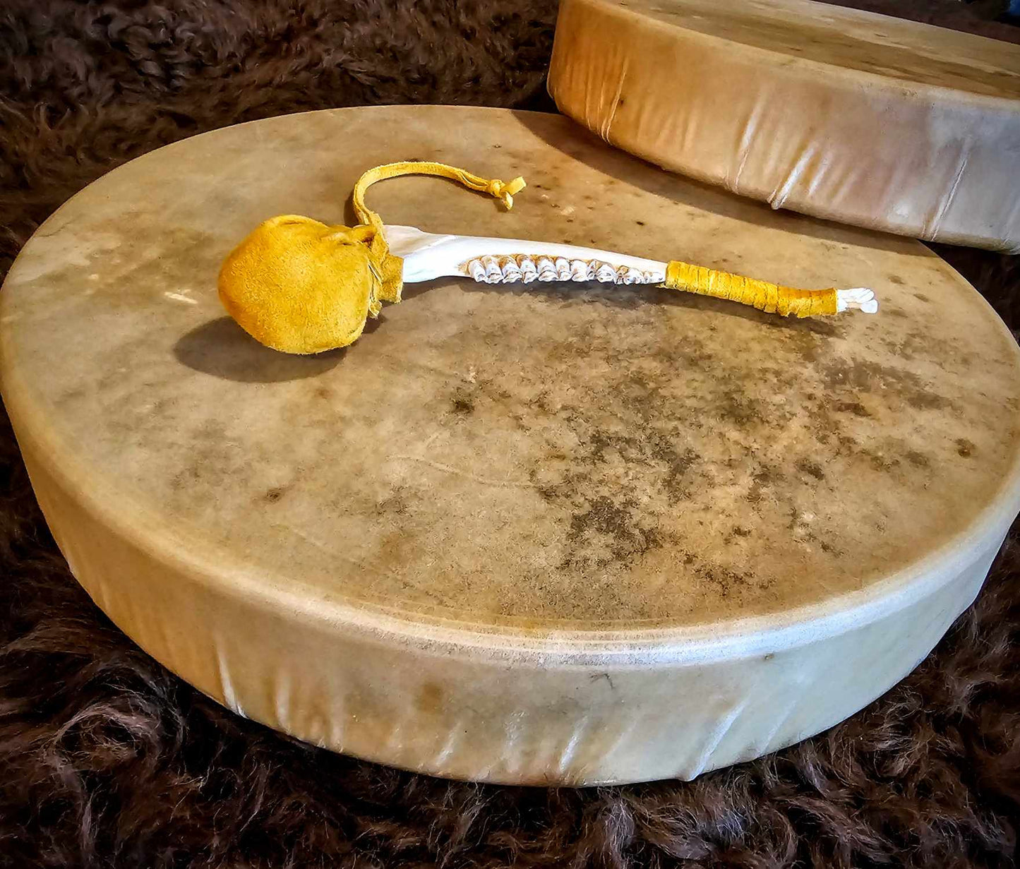 Red Stag Hart 18 Inch Shaman Drums With Deer Jaw Beater