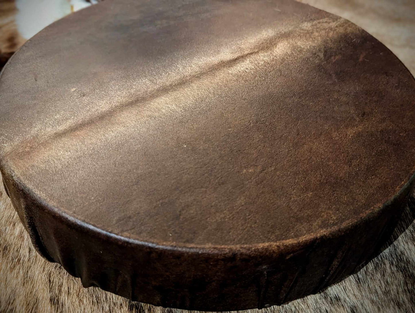 15 Inch Natural Galaxy Stripe Horse Hide Drum and Rabbit Fur Alder Beater
