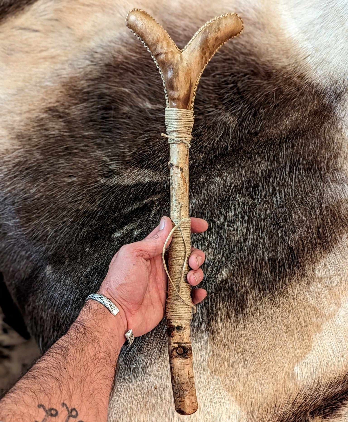 Snake People Medicine Talk Elk Hide Shaman Rattle Forked Tongue