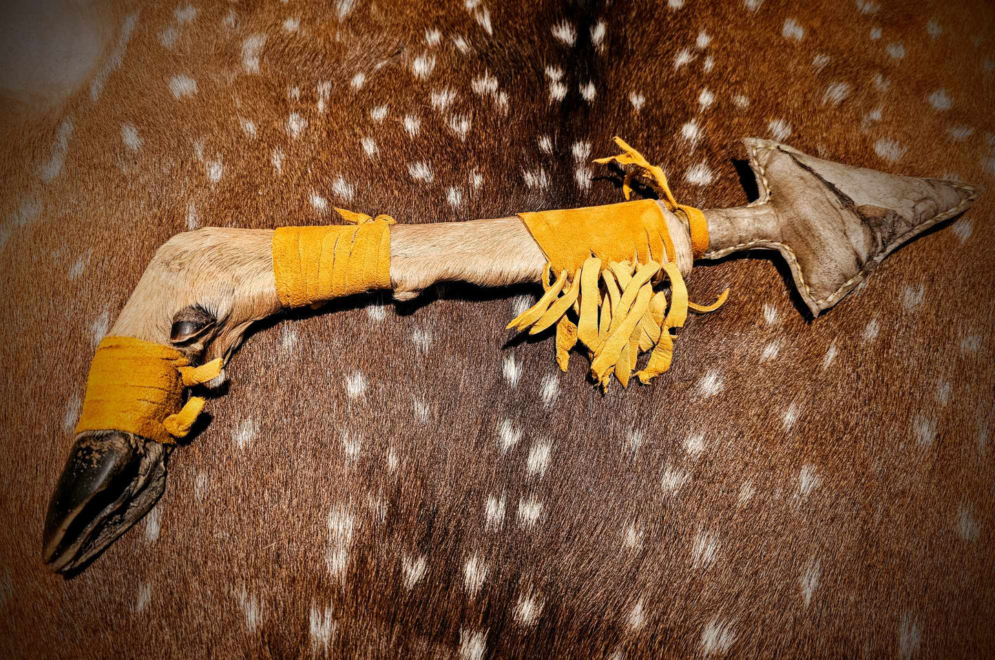 Deer Hoof, Leg, and Bone Arrow Shape Rattle