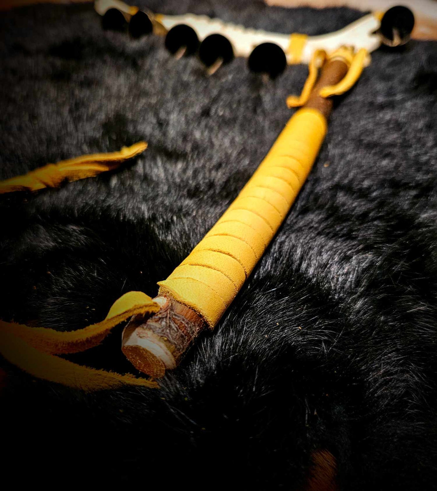 Warding Bell Deer Jaw Ritual Rattle Wand