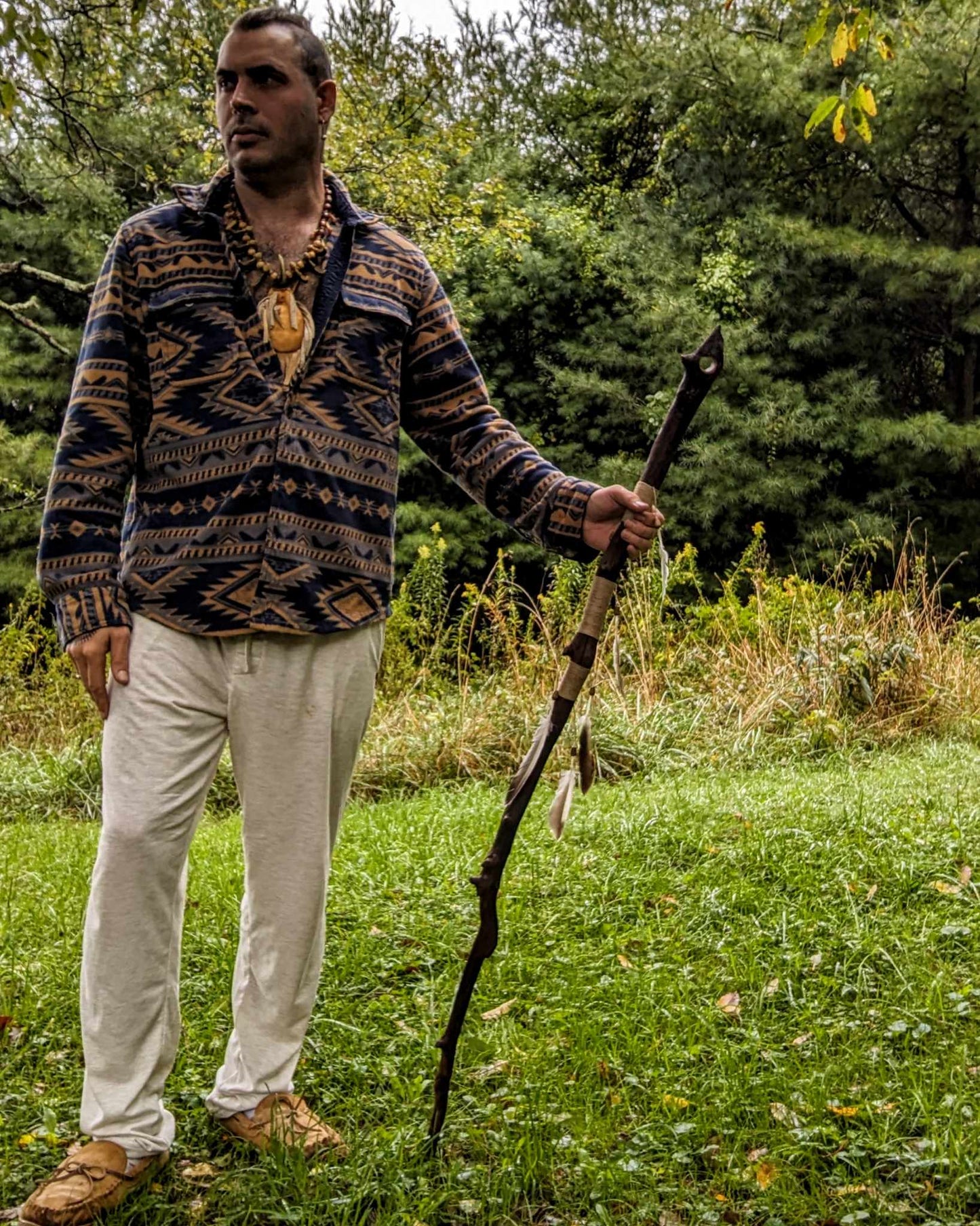 Poplar Tree Branch Ceremonial Staff