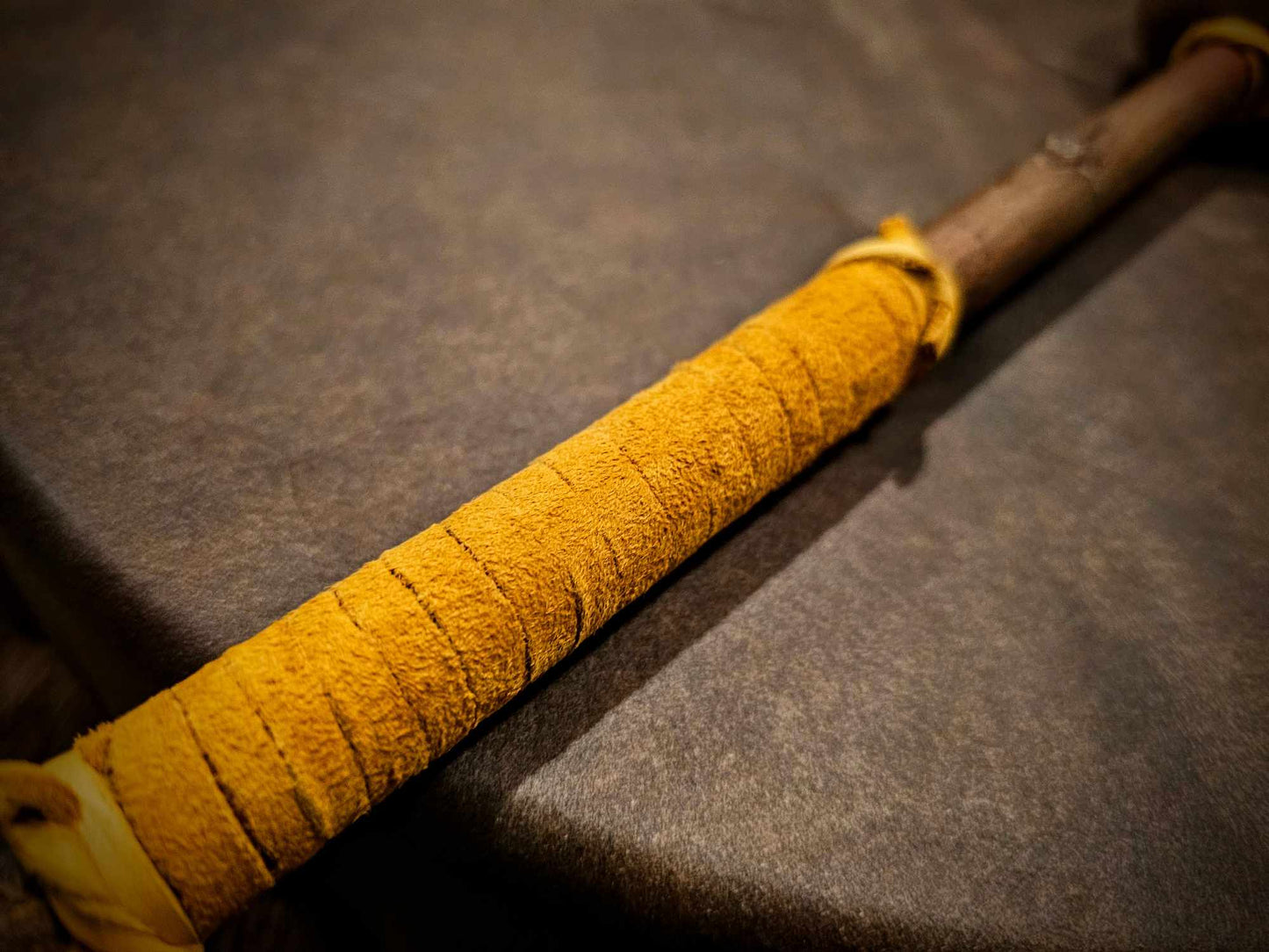 18" Bison Hide Drum With Alder Wood Bison Hair and Hide Beater