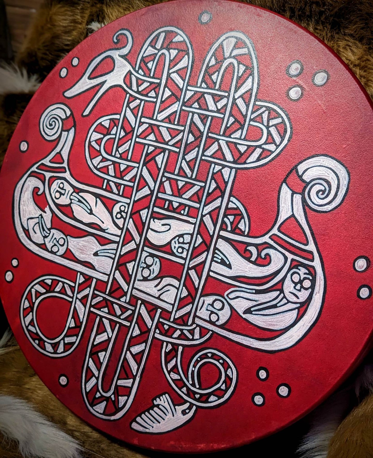 18 Inch Red Deer Hide Drum | Lost Seafarer "Not Coming Home"