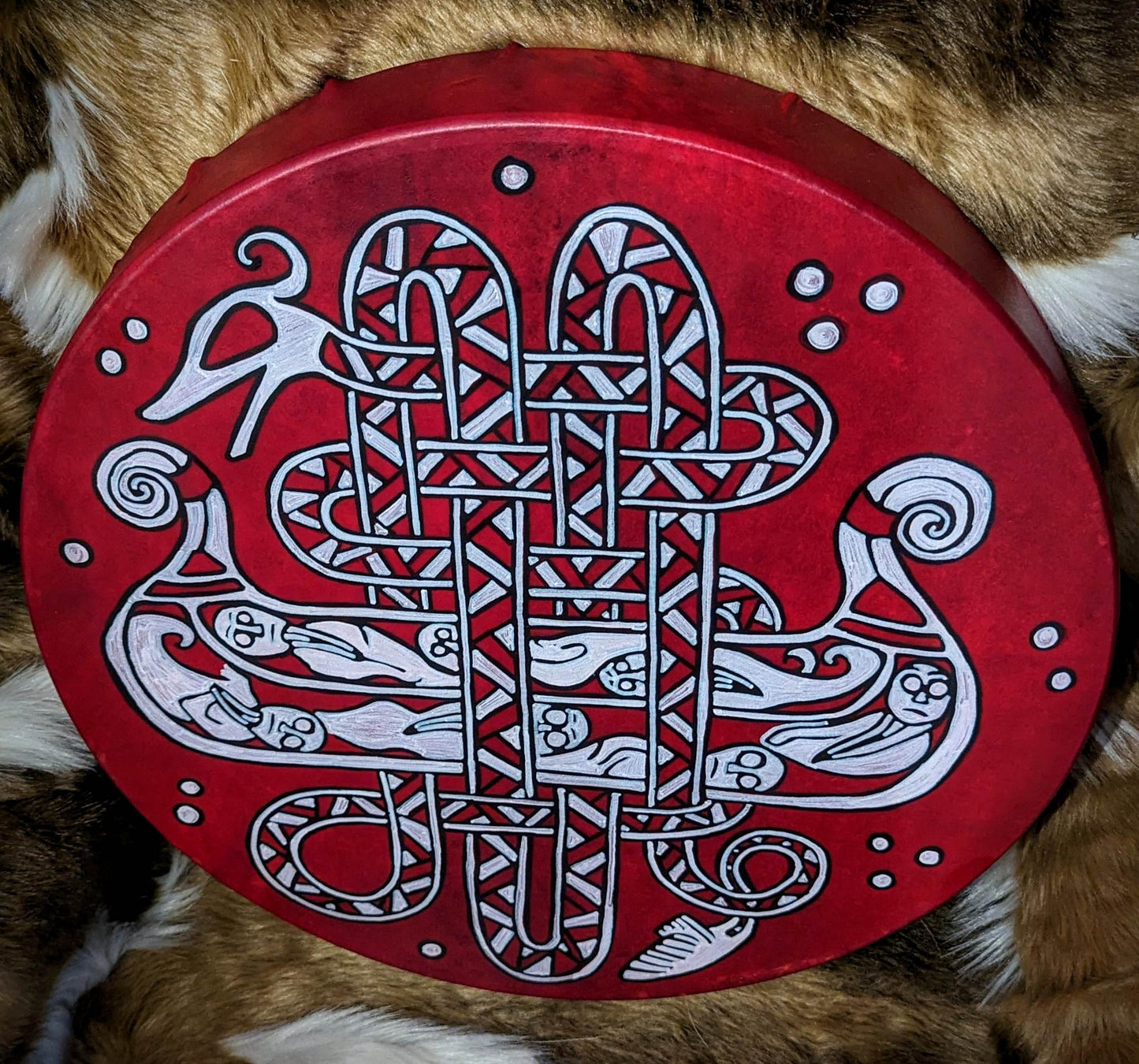 18 Inch Red Deer Hide Drum | Lost Seafarer "Not Coming Home"