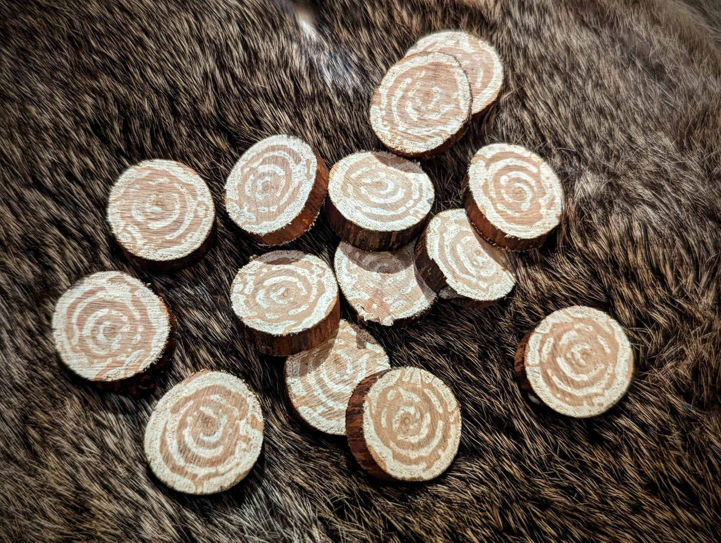 24 Elder Futhark Apple Wood Runes