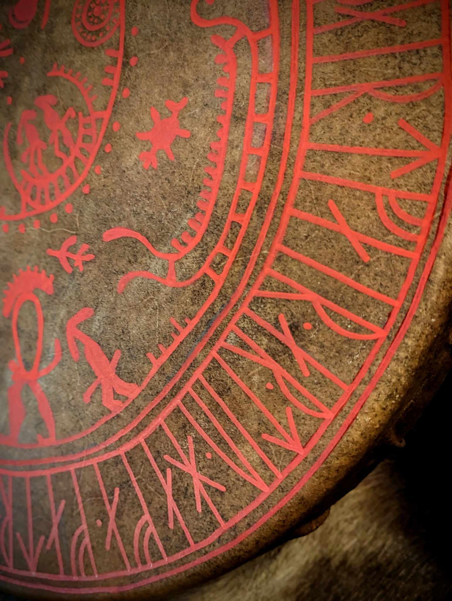20" Ehwaz Horse Hide Drum | Elder Futhark Rune Drum