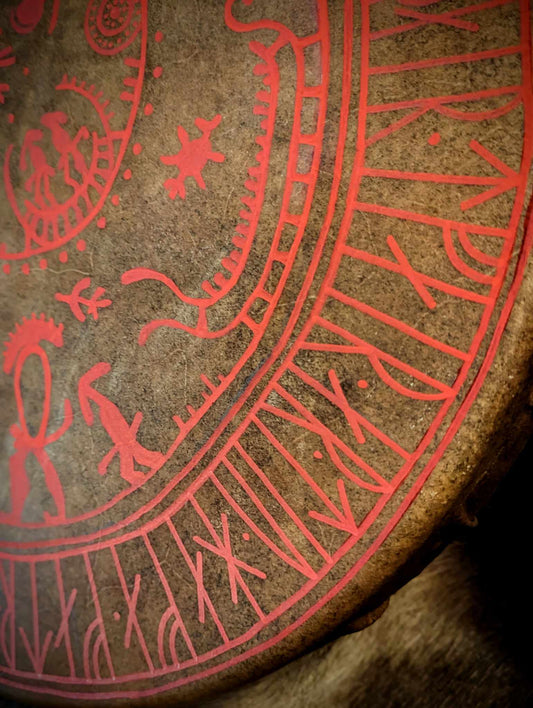 20" Ehwaz Horse Hide Drum | Elder Futhark Rune Drum