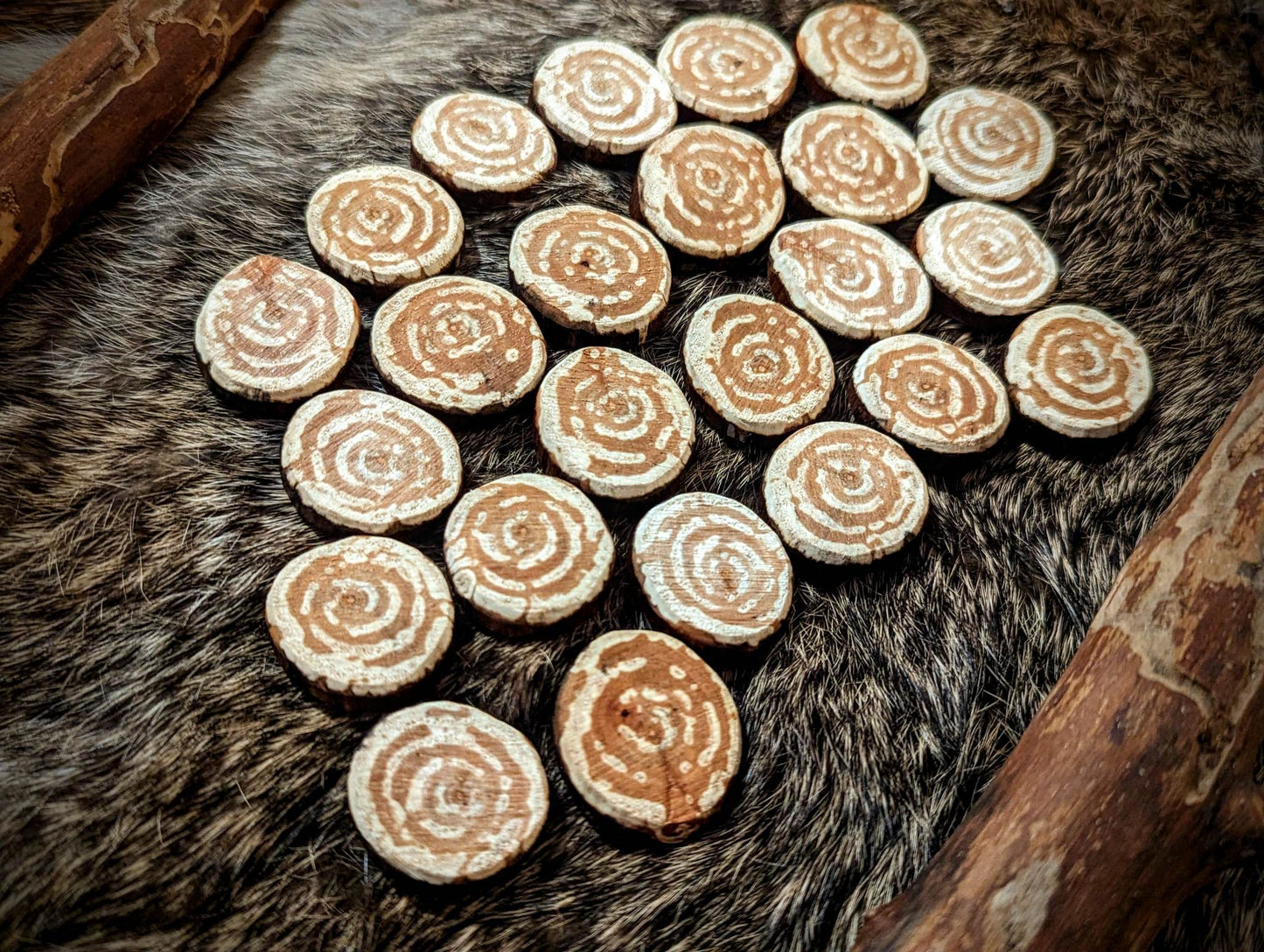 24 Elder Futhark Apple Wood Runes