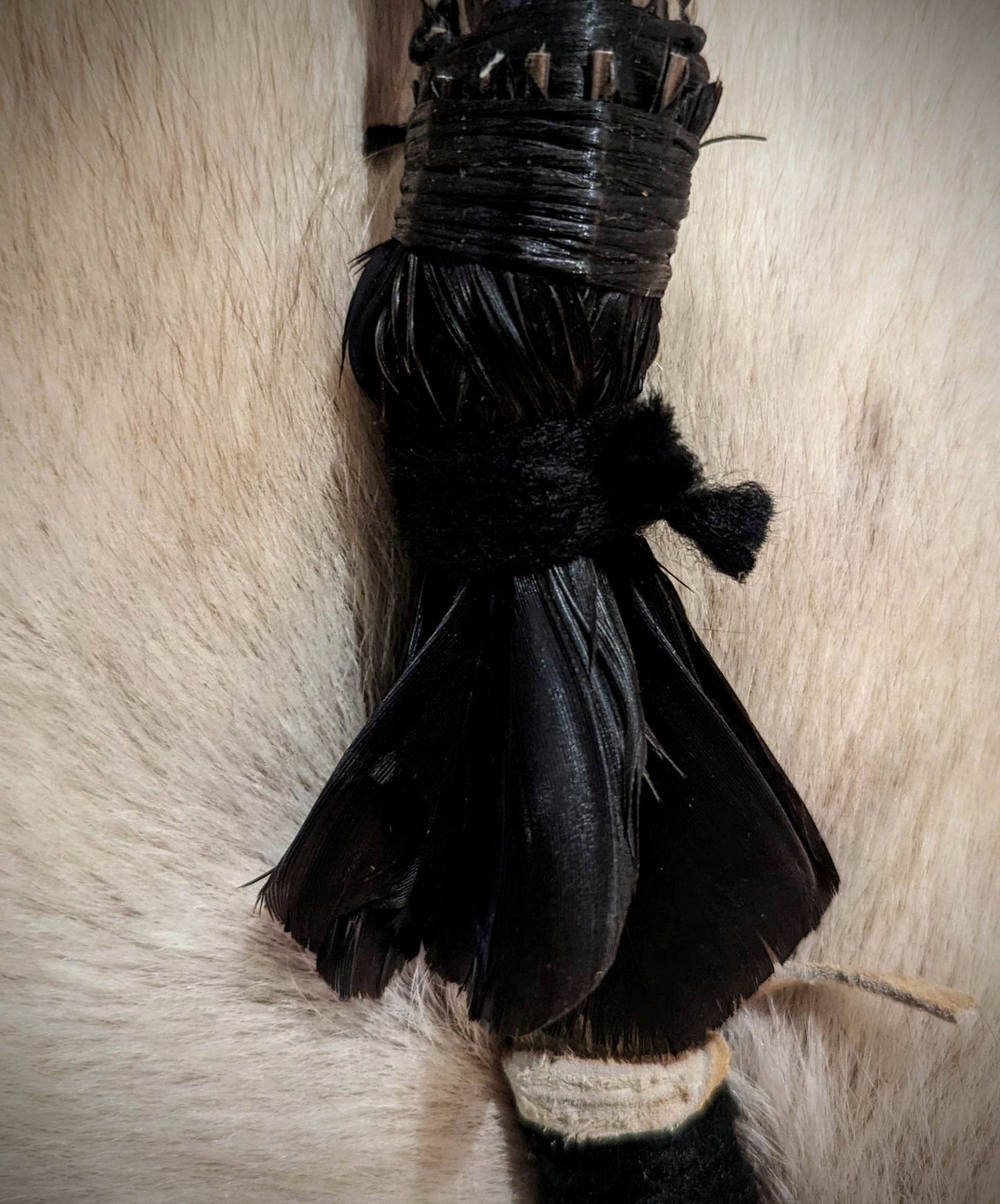 Raven Story Rattle Crow Feather Holly Branch