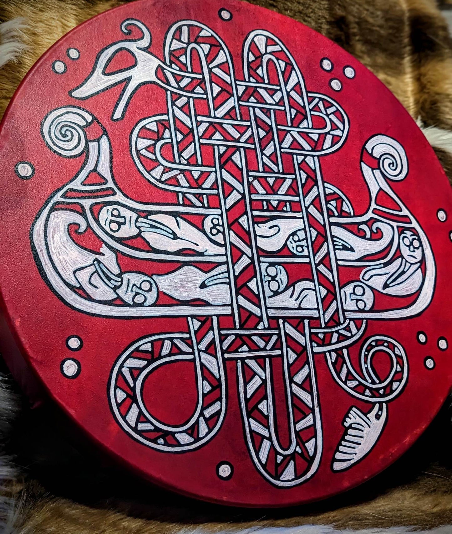 18 Inch Red Deer Hide Drum | Lost Seafarer "Not Coming Home"