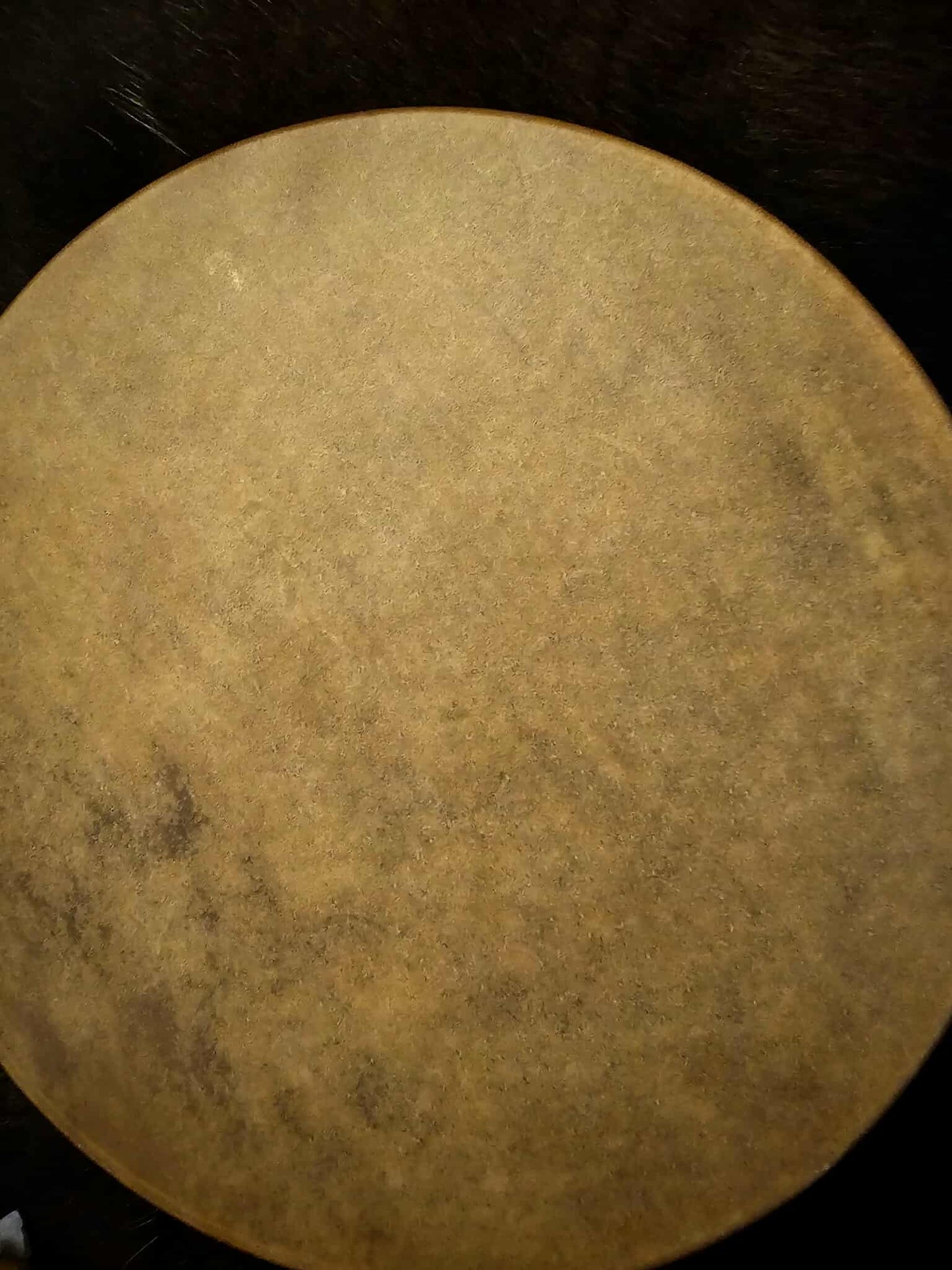 Natural Dappled Elk Hide 15 Inch Maple Frame Drum With Beater