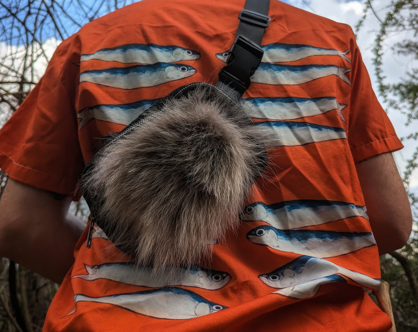Wolf Fur Cross Body or Belt Bag