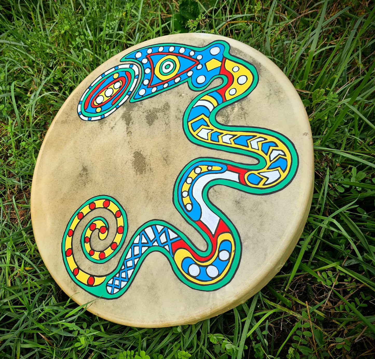 Great Serpent Mound 20" Elk Hide Drum