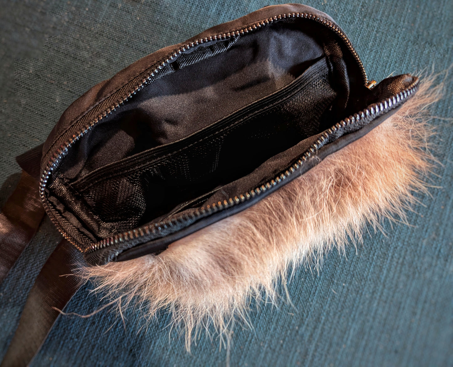 Wolf Fur Cross Body or Belt Bag
