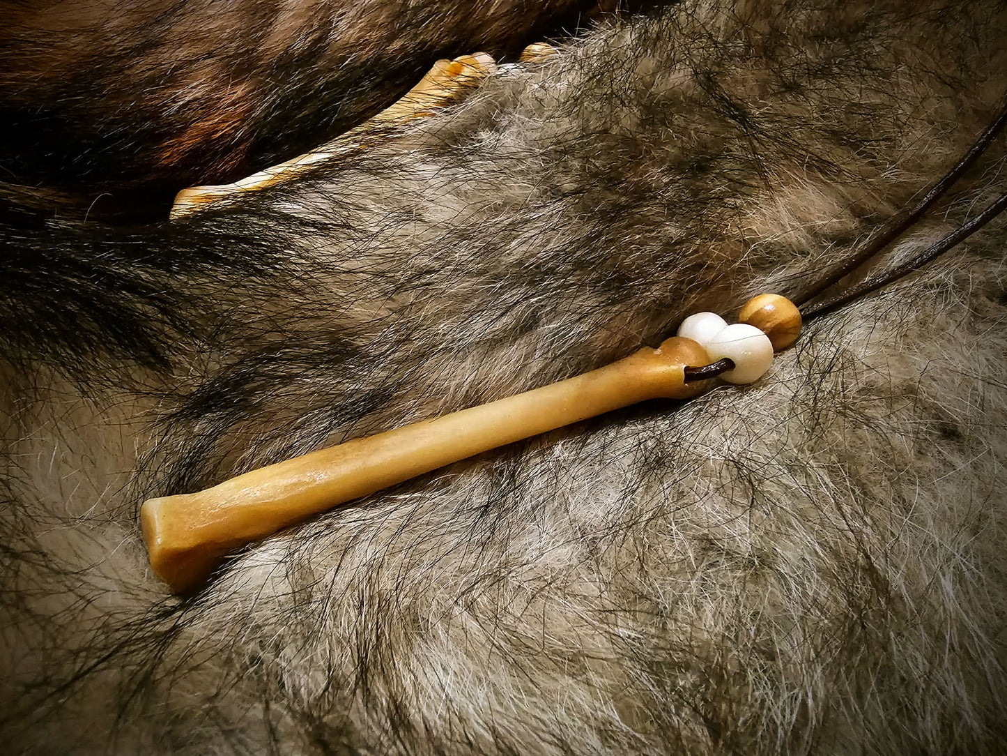 Wolf Bone Talisman Necklace