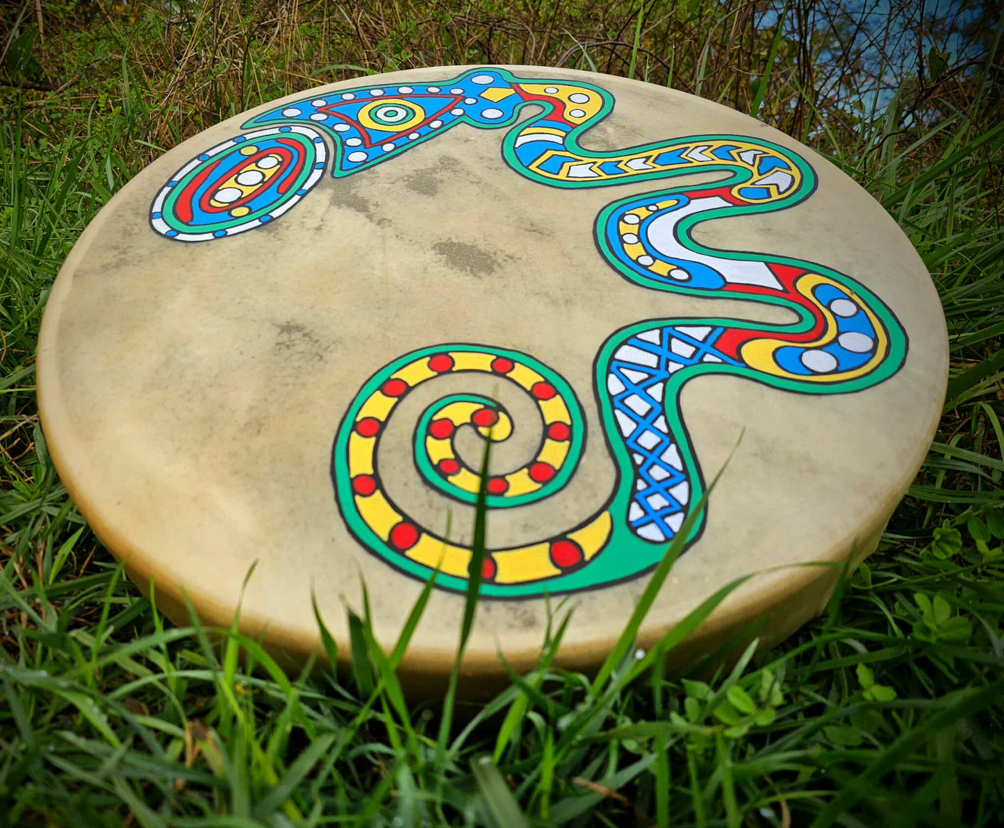 Great Serpent Mound 20" Elk Hide Drum
