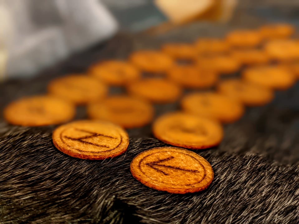 Genuine Bear Hide Elder Futhark Runes | Bear Skin Runes | Berserker Runes