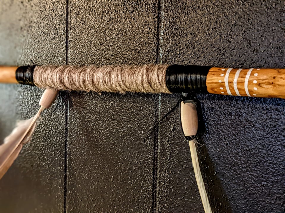Bear Hide Arrow-Head Ceremonial/Ritual Rattle | Pagan Shaman Functional Art