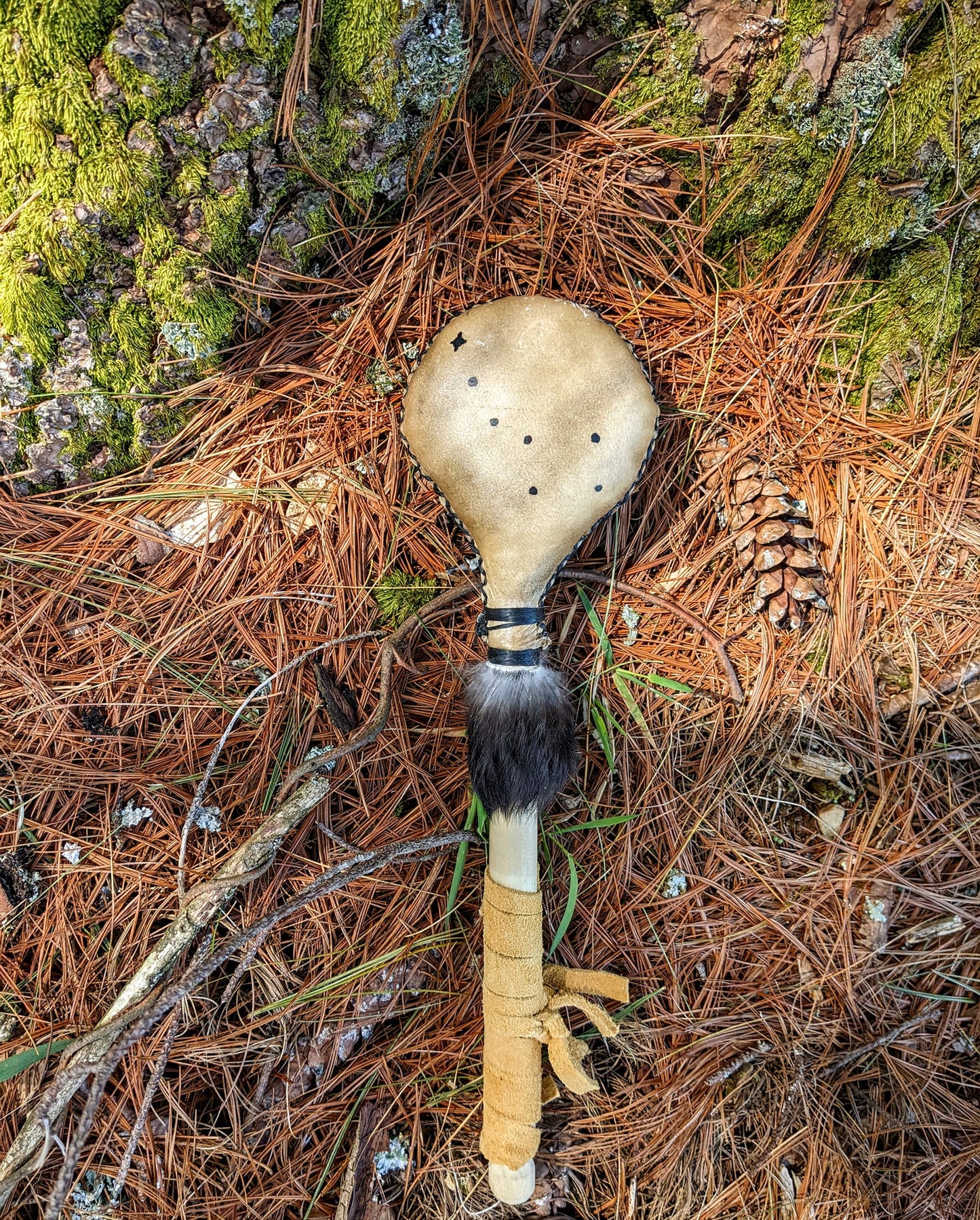 Nordrsongr 14" Elk Hide North Star Drum & Rattle Set With Beater