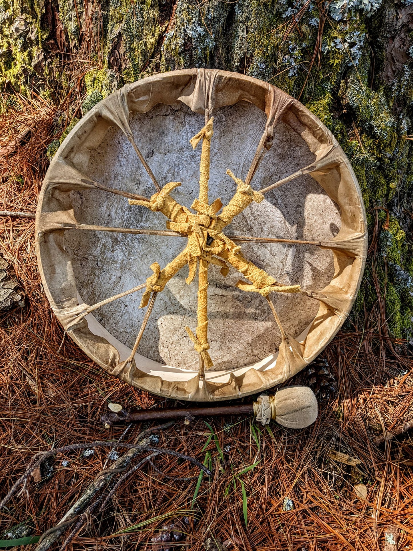 Nordrsongr 14" Elk Hide North Star Drum & Rattle Set With Beater