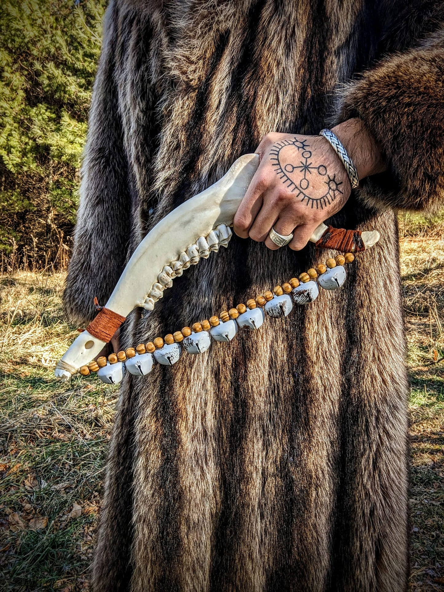 Elk Jaw Warding Spirit Bell Rattle