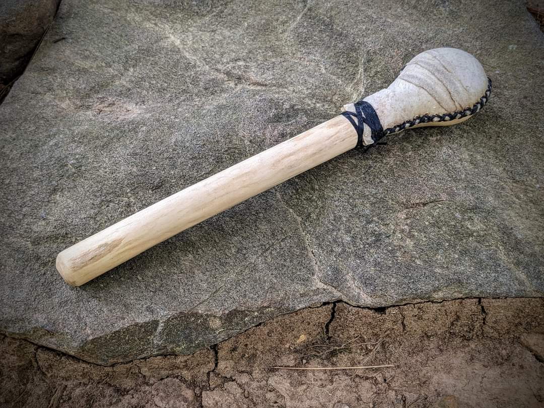 Elder Wood Deer Hide Rattle