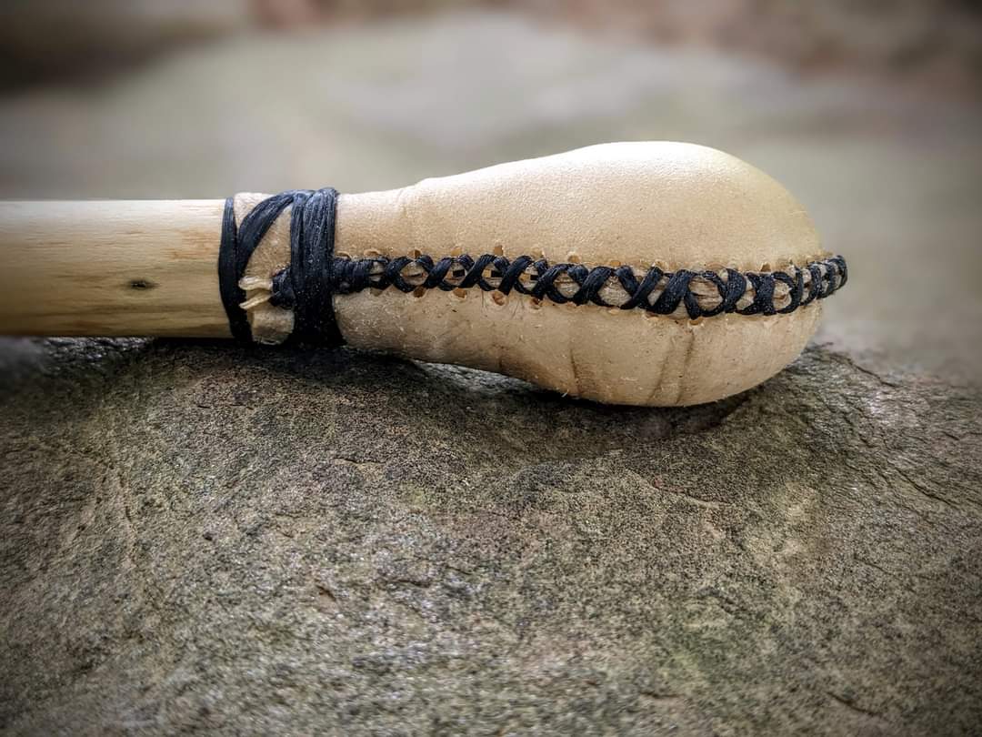 Elder Wood Deer Hide Rattle