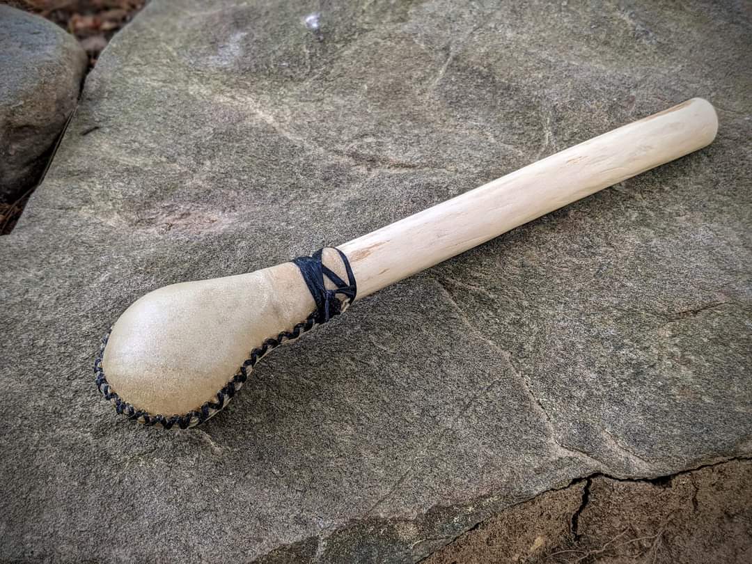 Elder Wood Deer Hide Rattle
